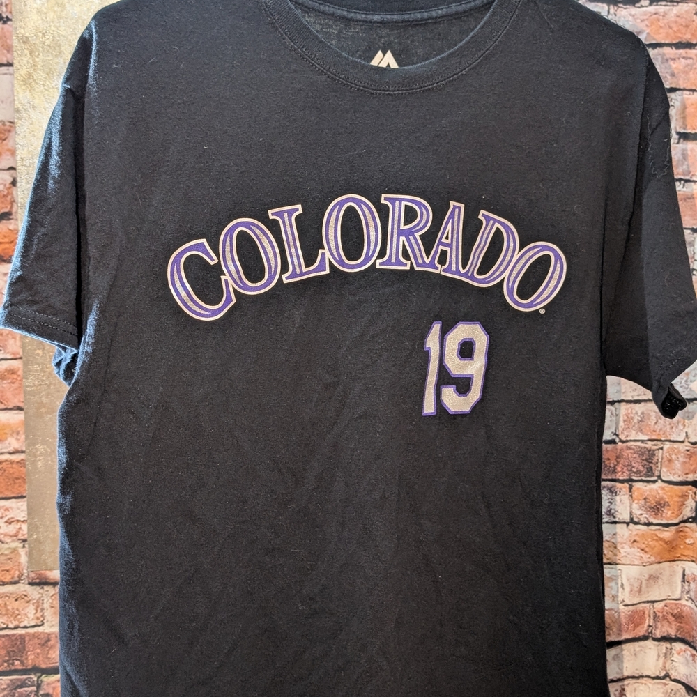 Majestic Black and Purple Colorado Tee